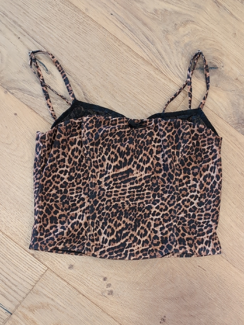 Edikted Leopard Print Cami Top - Brown & Black